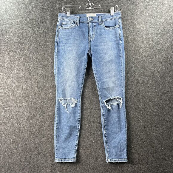 Current Elliot The Stiletto Jeans Women's 28 Blue Denim Skinny Destroyed Ankle - Picture 1 of 9